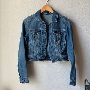 America Eagle Cropped Jean Jacket - Small